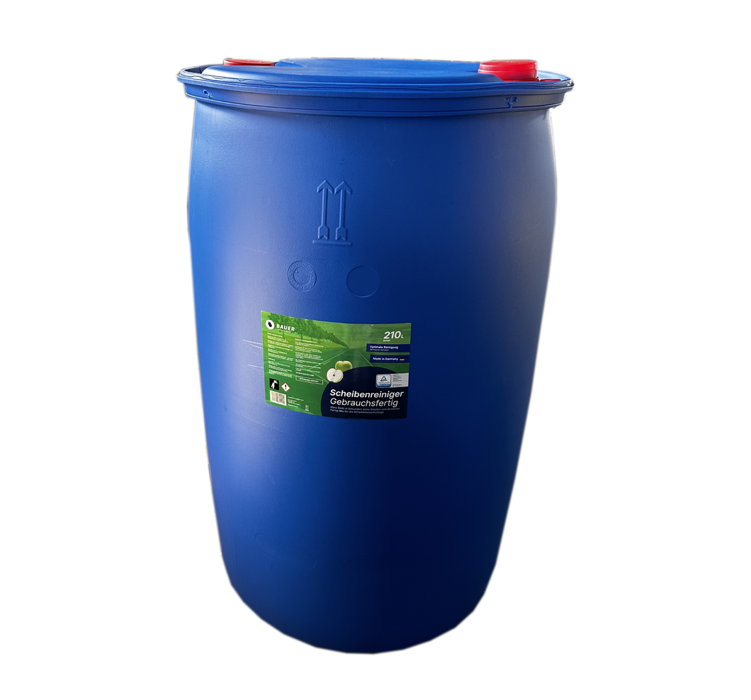 Bauer Blue - Window cleaner 210L plastic barrel ready to use - apple scent 